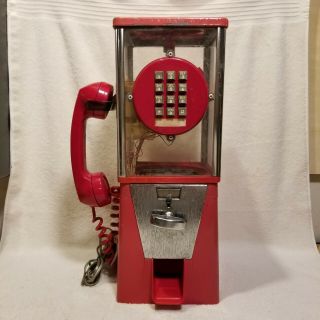 Paul Nelson Telephone Gumball Machine Vintage