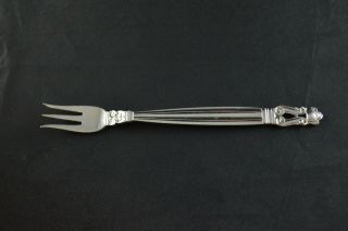 Georg Jensen Acorn Sterling Silver Cocktail Fork - No Mono