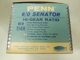 Vintage Penn Senator 114h 6/0 Big Game Conventional Saltwater Fishing Reel