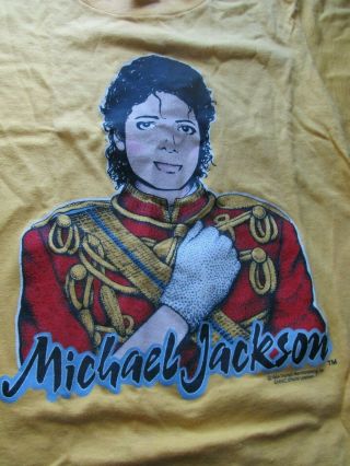 Rare Michael Jackson Tee Shirt Vintage 1984 Victory Glitter Glove Concert Tour