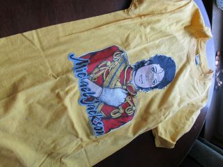 Rare Michael Jackson Tee Shirt Vintage 1984 Victory Glitter GLOVE Concert Tour 8