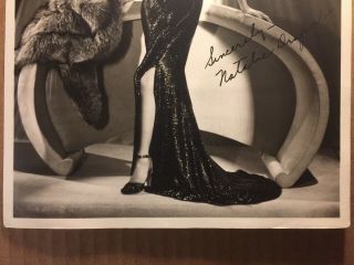 Natalie Draper Very Rare Early Vintage Autographed 8/10 Pin - Up Photo 3