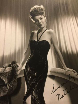 Natalie Draper Very Rare Early Vintage Autographed 8/10 Pin - Up Photo 4