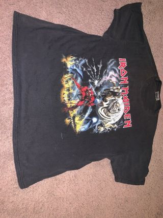 Vintage 1998 Iron Maiden Band Rock T Shirt Mens Xl Winterland “666” Eddy