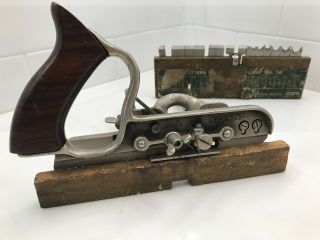 VINTAGE STANLEY NO.  50 COMBINATION PLANE & CUTTERS Antique Woodworking Tool 4