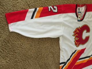 ❤️90 ' s Vintage Calgary Flames Hockey Authentic CCM Jersey Size 48 Iginla Rookie 4