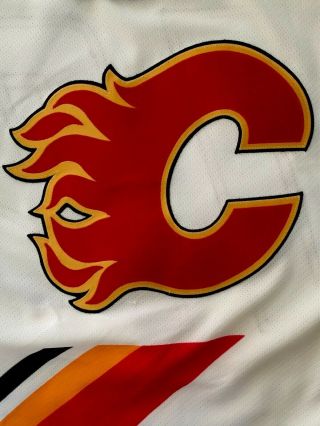 ❤️90 ' s Vintage Calgary Flames Hockey Authentic CCM Jersey Size 48 Iginla Rookie 5
