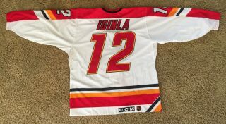 ❤️90 ' s Vintage Calgary Flames Hockey Authentic CCM Jersey Size 48 Iginla Rookie 6