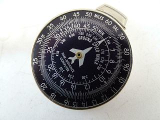 Vintage Beckwith Manufacturing Pocket Lighter Circular Slide Ruler Rule Flight