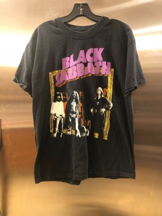 Vintage Cronies Black Sabbath Concert Tour Tshirt Teeshirt Tee Shirt Size Lg T15