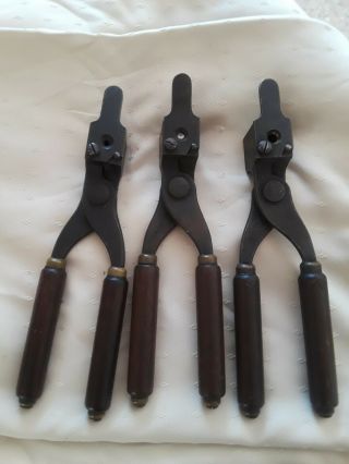 Vintage Gun Molds - Winchester - 3 Steel Molds 1 With Bullet Still In Mold -