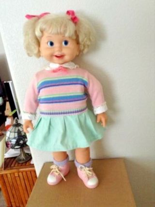 Playmates 1985 All 26 " Cricket Doll Eyes And Mouth Move To Cass