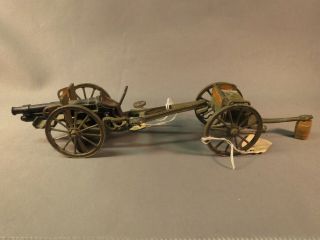 Rare Warren Lines Cannon And Ammo Limber With Fold Down Shell Storage