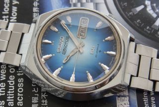 Rare Vintage Seiko 5 Actus Blue Dial Model 6106 - 7700 Automatic 23 Jewels Watch