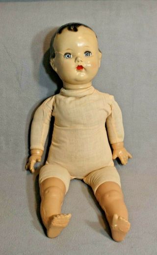 Antique 24 " Composition And Cloth Boy Doll