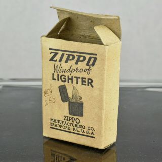 Vintage 1942 - 45 WWII Military Zippo Windproof Lighter Box NO LIGHTER - BOX ONLY 8