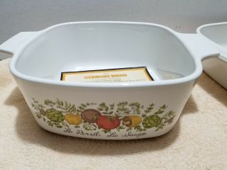 Vintage 2 CORNING WARE A - 1.  1/2 - B & A - 10 - B,  1 - 1/2 & 2 - 1/2 Qt,  Spice Of Life 3