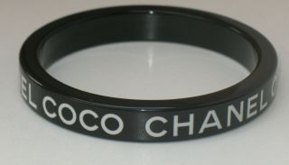 Chanel Rare Black Coco Chanel Bangle Bracelet Chanel Wonderful Limited Edition