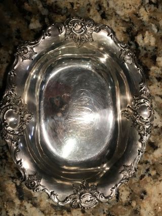 Sterling Silver Howard & Co Bowl 6229 With Initials 8.  75 " X 7.  25 "