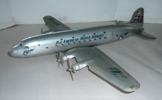 Vintage Pan American World Airways N6519c Pressed Steel Toy Airplane