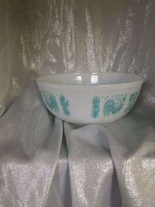 Vintage Pyrex Amish Butterprint 404 Rare 4 qt.  Mixing bowl HTF Turquoise 5