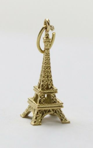 Vintage Solid 14k Gold Eifel Tower Charm