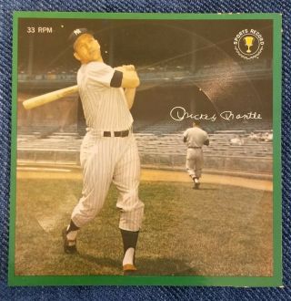 1962 Mickey Mantle Auravision Record York Yankees Baseball Player Vintage