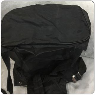 Vintage United Colors of Benetton Bag Black NYLON BACKPACK Drawstring Bag 6