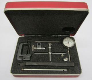 Vtg Starrett 196 Dial Test Indicator Kit Set W/attachments & Case Machinist Tool