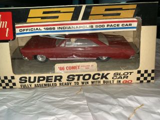 Amt 1/24 1966 Mercury Comet Indy 500 Pace Car Slot Car Nos Rare Find