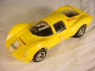 Vintage French Scalextric Ferrari P4 Yellow C16