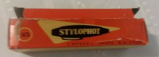 Vintage Stylophot Color Secam Spy Camera 1960s Detective Pen Miniature Mini box 4
