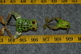 2 Vintage Jenson Frog Leg Kicker Fishing Lures