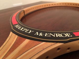 Dunlop Maxply McEnroe Wood Vintage Tennis Racket 4 5/8 Never Strung 5