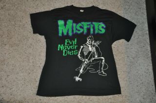 Vintage Misfits T Shirt Legacy Evil Never Dies 80s Screen Stars Danzig Xl