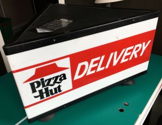 Vintage Pizza Hut Lighted Delivery Car Topper Light Sign Restaurant Advertising