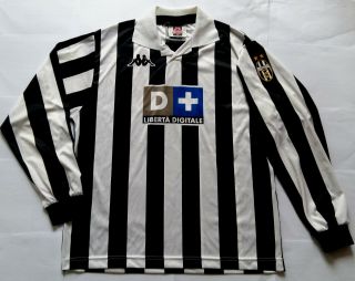 Juventus 1998 D,  Liberta Digitale Vintage Kappa Home Shirt Jersey Maglia 1999