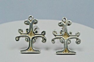 Vintage Sterling Silver Scottish Ola Gorie St.  Nicholas Cross Cufflinks