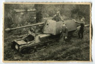 German Wwii Archive Photo: Marder I Tank Destroyer With 75mm Pak 40 Gun