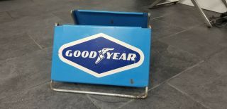 Vintage Goodyear Tire Stand Metal Display Sign.  Very Very Rare.