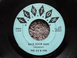 Ultra Rare Michigan Garage Psych Rock - Fenton 2522 - 4 U & Him - Back Door Man - 45