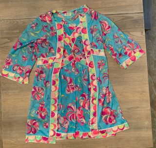 Vintage Emilio Pucci For Formfit Rogers Nightgown And Robe Set Size Small