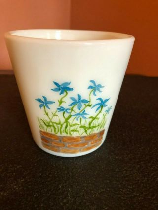 Rare One Of A Kind Vintage Pyrex 1410 Coffee Mug Hand Decorated