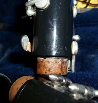 VINTAGE BUNDY RESONITE THE SELMER COMPANY CLARINET WITH CASE 1498616 7