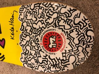 Vintage keith haring X Alien Workshop Skateboard Deck Rare Gilbert Crockett 3