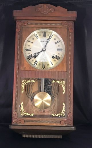Vintage Ansonia 8 - Day Westminister Chime Wall Clock
