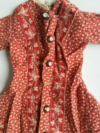 Antique Vicrorian Fashion Doll Dress for French German,  9 buttons are great TLC 2