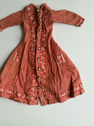 Antique Vicrorian Fashion Doll Dress for French German,  9 buttons are great TLC 8