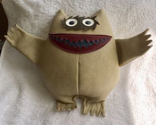 True Vintage Naugahyde Nauga Monster Stuffed Plush Uniroyal Tan/beige