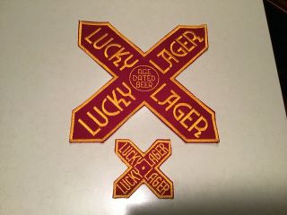 Rare Vintage Lucky Lager Beer Patches 